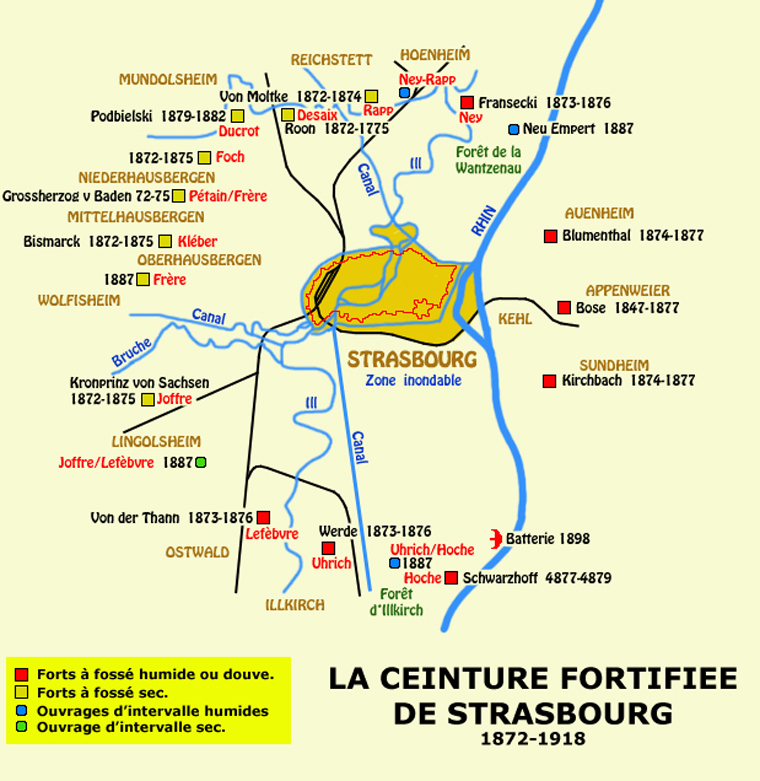 La ceinture fortifiée de Strasbourg : 1872-1918