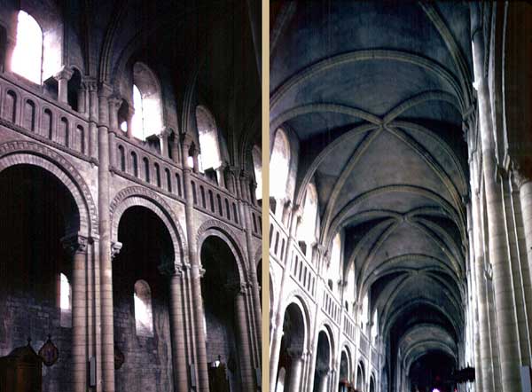 Caen, abbaye de la Trinité ou « abbaye aux Dames ». La nef centrale