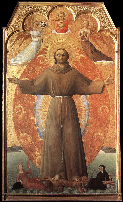 Sassetta : l’extase de Saint François. 1437-1444. Tempera sur bois, 190 x 122 cm. Settignano, Villa i Tatt