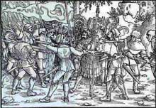 La guerre des paysans, 1525. Gravure