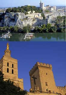 Avignon : Notre Dame des Doms, sur le rocher qui porte le même nom, est la cathédrale romane du XIIè de la ville