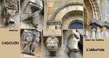 Cadouin (Dordogne) : le chevet de l’abbatiale ; détails