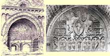 Cahors, la cathédrale saint Etienne. Portail nord