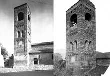 Corneilla de Conflent : l’église sainte Marie. Le clocher