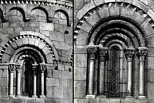 Corneilla de Conflent : l’église sainte Marie. Fenêtres de l’abside