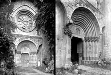 Digne : Portail occidental de Notre Dame du Bourg, ancienne cathédrale, Xllle s