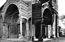 Embrun : ancienne cathédrale Notre Dame du Réal. Porche nord du Real