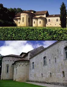 Flaran (Gers) : abbaye cistercienne. Le chevet de l’abbatiale