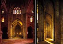 L’abbaye de Fontfroide : chœur et collatéral nord de l’abbatiale