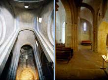 La Garde Adhémar (Drôme) : église saint Michel. La nef et le bas-côté
