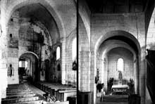Geay (Charente Maritime) : Prieuré  Notre Dame de l’Assomption. Nef et croisillon sud.