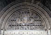Moissac, abbaye saint Pierre : le portail du porche sud. Le tympan