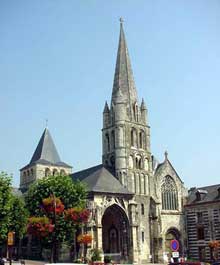 Montivilliers (Seine Maritime) : église abbatiale saint Sauveur ou Notre Dame. Vue générale