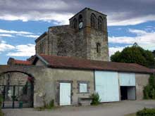 Mozac (Puy du Dôme) : l’abbaye saint Pierre. Le clocher de l’abbatiale