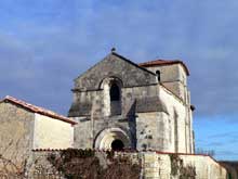Blanzac Porcheresse (Charente) : église saint Cybard. Vue générale