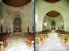 Saintes (Charente Maritime) : abbatiale Sainte-Marie des Dames. La nef