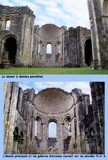 La Sauve Majeure (Gironde) : abbaye Notre Dame de la Grande Sauve. Les absides du chevet