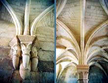 La Roque d’Anthéron (Bouches du Rhône) : abbaye de Silvacane : la salle capitulaire