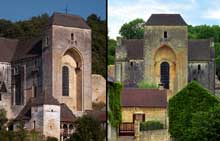 Saint Amand de Coly (Dordogne) : église abbatiale. Façade occidentale