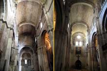 Saint Paul Trois Châteaux (Drôme) : ancienne cathédrale : la nef : vue vers le chœur et vue vers l’ouest