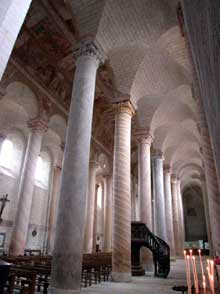Saint Savin sur Gartempe (Vienne) : l’église abbatiale, bas-côté nord