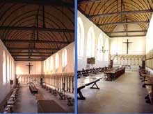 Saint Wandrille (Seine Maritime) : abbaye bénédictine : le réfectoire