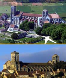 Vézelay (Yonne), basilique sainte Madeleine. Vue générale