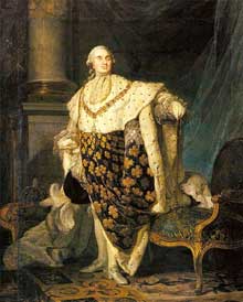 Joseph Siffred Duplessis (1725-1802) : Louis XVI en costume de sacre. 1775. Paris, Musée du Louvr