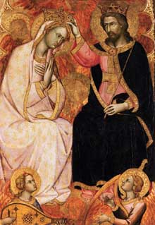 Andrea di Bartolo : Couronnement de la Vierge. Vers 1405-1407. Panneau de bois, 106 x 74 cm. Venise, Galleria Franchetti, Ca’ d’Oro