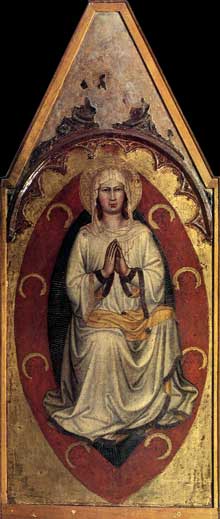 Martino di Bartolommeo : Assomption de la Vierge. Vers 1408.Panneau de bois, 135 x 52 cm. Cortone, Museo Diocesano