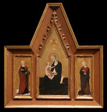 La Vierge et l’Enfant entourés de sainte Appoline et sainte Marguerite. Vers 1435. Tempera sur bois. Washington, National Gallery of Art