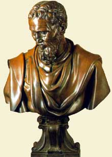 Daniele de Volterra : buste de Michel Ange. Bronze. Florence, musée national du Bargello
