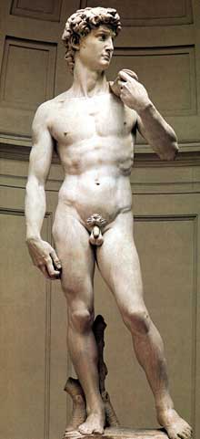 David. 1504. Marbre, 434 cm. Galerie de l’Accadémie, Florence