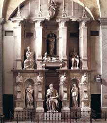 Tombeau de Jules II. Vue générale. 1545. Marbre. Eglise saint Pierre in Vincoli, Rome