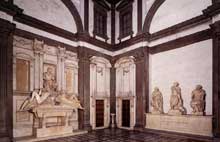 Vue de la chapelle Médicis. 1526-1533. Marbre. Nouvelle Sacristie, San Lorenzo, Florence