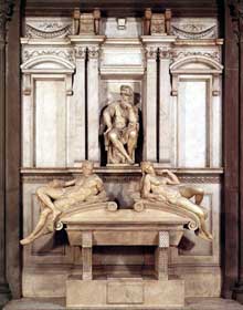 Tombe de Laurent de Médicis. 1524-1531. Marbre, 630 x 420 cm. Nouvelle Sacristie, San Lorenzo, Florence