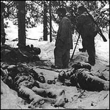 Cadavres de soldats soviétiques à Tolvajärvi