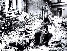 Varsovie en septembre 1939, victime du « Blitz »