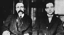Nicola Sacco (1891-1927), à droite, et Bartolomeo Vanzetti (1888-1927)